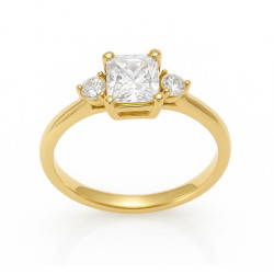 Μονόπετρο από Χρυσό 14 καρατίων