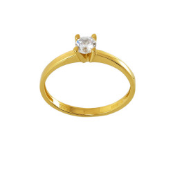 Μονόπετρο από χρυσό 14 καρατίων