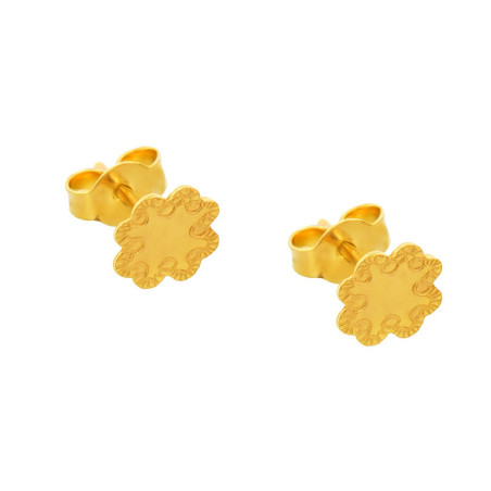 Σκουλαρίκια λουλουδάκι από Χρυσό 9 Καρατίων