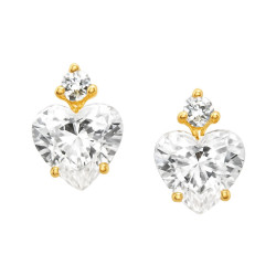 Σκουλαρίκια καρδούλα από Χρυσό 9 Καρατίων