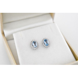 Σκουλαρίκια γυναικεία από λευκόχρυσο 9 Καρατίων