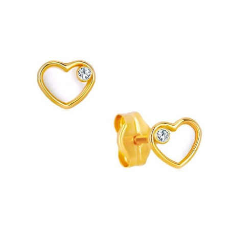 Σκουλαρίκια καρδούλες από Χρυσό 14 Καρατίων