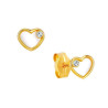 Σκουλαρίκια καρδούλες από Χρυσό 14 Καρατίων