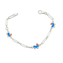 Βραχιόλι λευκόχρυσος 14 καρατίων