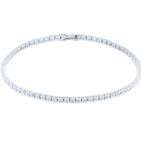 Βραχιόλι ριβιέρα από λευκόχρυσο 14 καρατίων