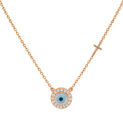 Κολιέ ροζ χρυσό 9 καρατίων