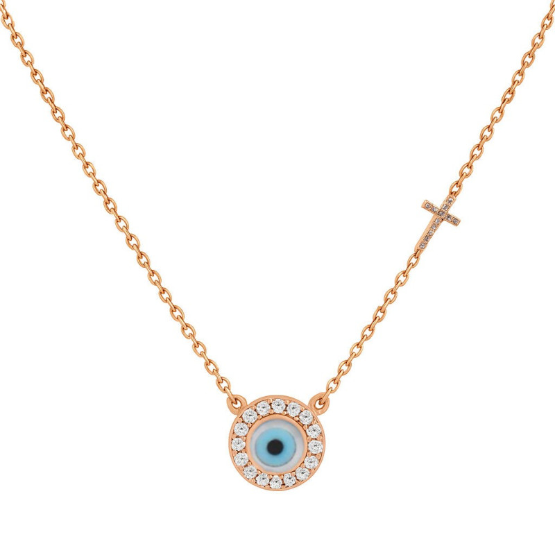 Κολιέ ροζ χρυσό 9 καρατίων