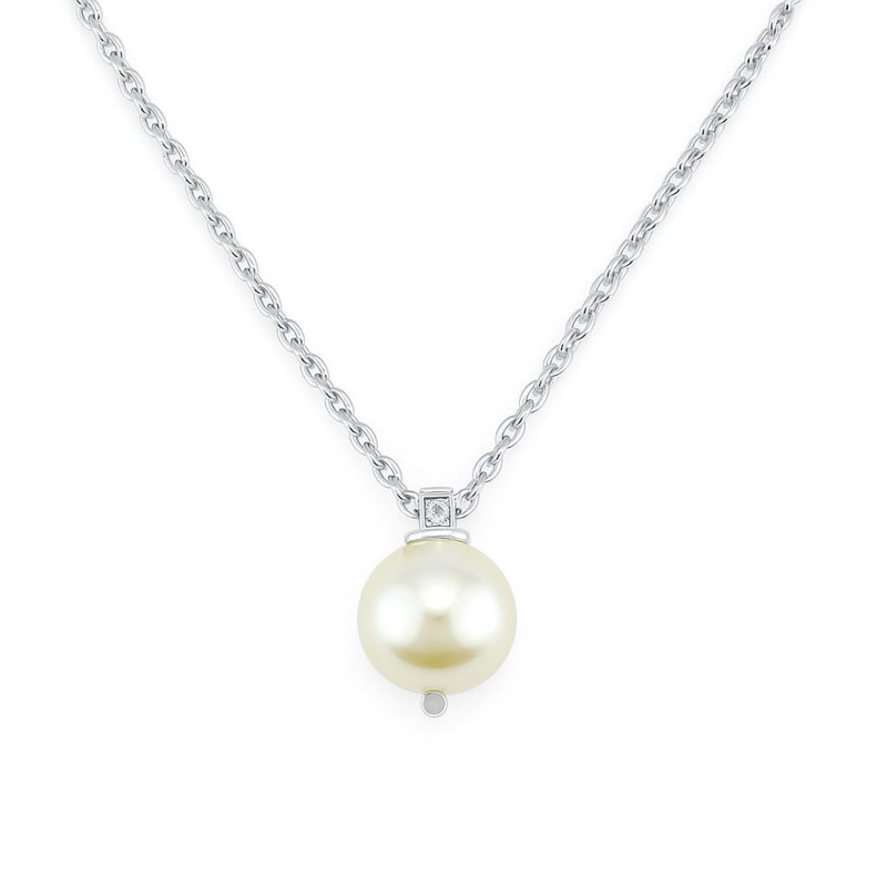 Κολιέ λευκόχρυσο 14 καρατίων