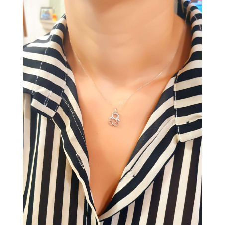 Κολιέ λευκόχρυσο 14 καρατίων