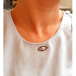 Κολιέ ροζ χρυσό 14 καρατίων