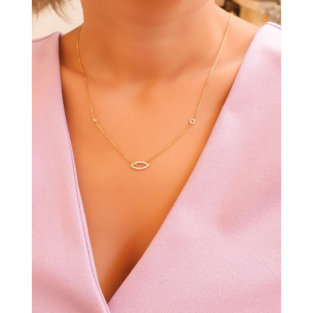 Κολιέ μάτι Χρυσό 14 καρατίων