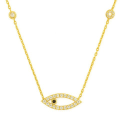 Κολιέ μάτι Χρυσό 14 καρατίων