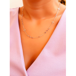 Κολιέ λευκόχρυσο 14 καρατίων