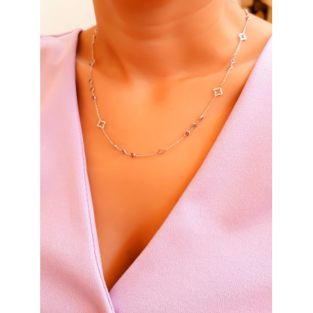 Κολιέ λευκόχρυσο 14 καρατίων