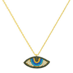 Κολιέ μάτι Χρυσό 14 καρατίων