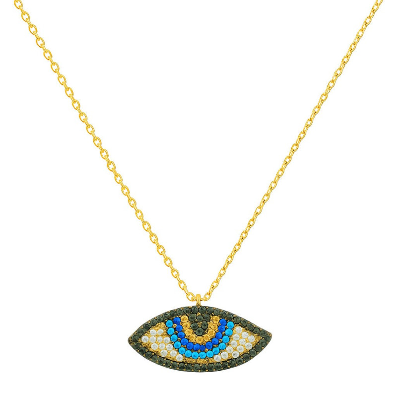Κολιέ μάτι Χρυσό 14 καρατίων