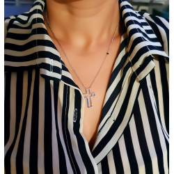 Κολιέ λευκόχρυσο 9 καρατίων