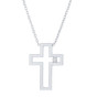 Κολιέ σταυρός λευκόχρυσο 9 καρατίων