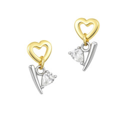 Σκουλαρίκια από Χρυσό 14 Καρατίων καρδούλα