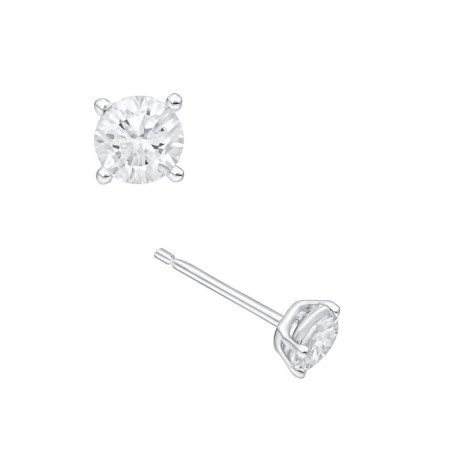 Σκουλαρίκια λευκόχρυσο απο 14 Καρατίων