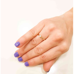 Μονόπετρο από χρυσό 14 καρατίων