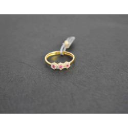 Δαχτυλίδι ροζέτα από χρυσό 14 καρατίων