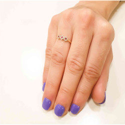 Δαχτυλίδι ροζέτα από χρυσό 14 καρατίων