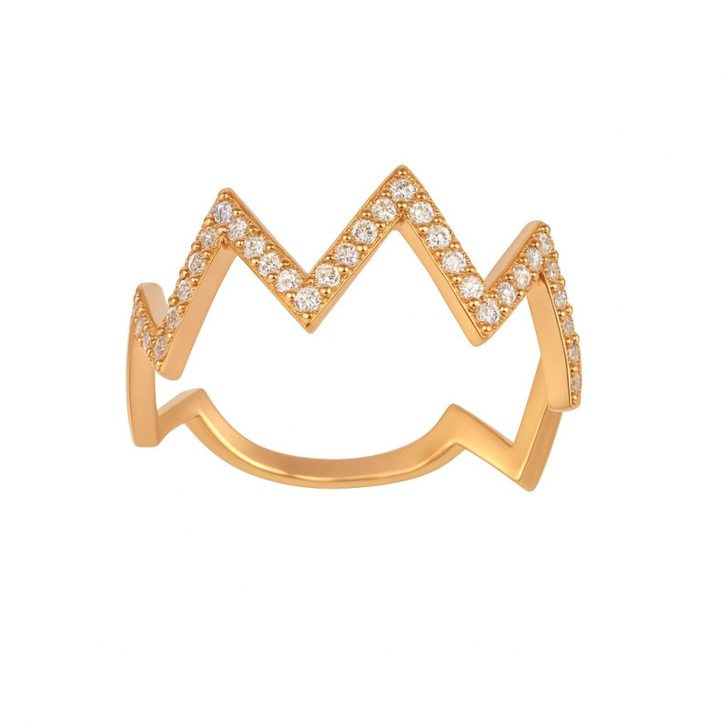 Δαχτυλίδι από ροζ χρυσό 14 καρατίων