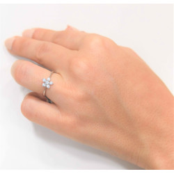 Δαχτυλίδι από λευκόχρυσο 14 καρατίων