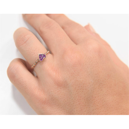 Δαχτυλίδι από ροζ χρυσό 14 καρατίων