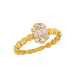 Μονόπετρο από χρυσό 14 καρατίων