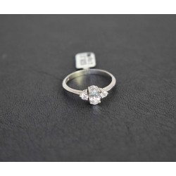 Μονόπετρο από λευκόχρυσο 14 καρατίων