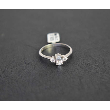 Μονόπετρο από λευκόχρυσο 14 καρατίων