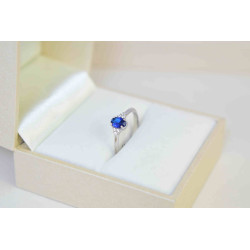 Μονόπετρο από λευκόχρυσο 14 καρατίων