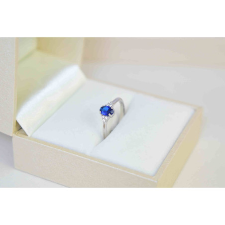 Μονόπετρο από λευκόχρυσο 14 καρατίων