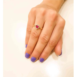 Μονόπετρο από χρυσό 14 καρατίων