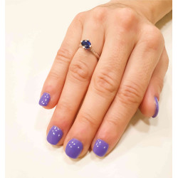 Μονόπετρο από λευκόχρυσο 14 καρατίων