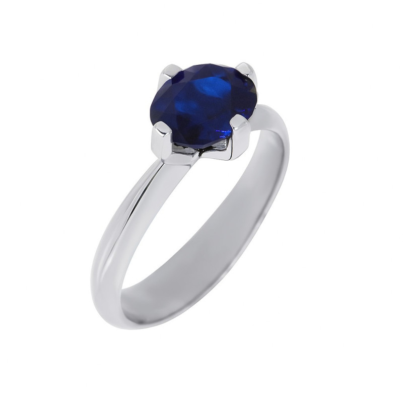 Μονόπετρο από λευκόχρυσο 14 καρατίων