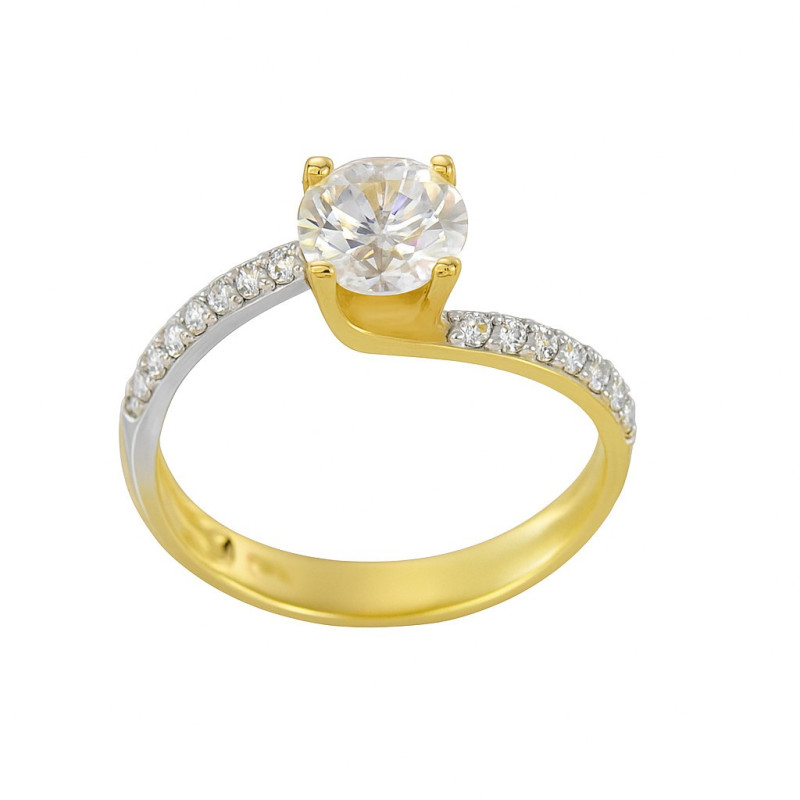 Μονόπετρο από χρυσό 14 καρατίων