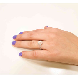 Δαχτυλίδι από λευκόχρυσο 14 καρατίων