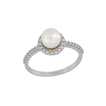 Δαχτυλίδι από λευκόχρυσο 14 καρατίων