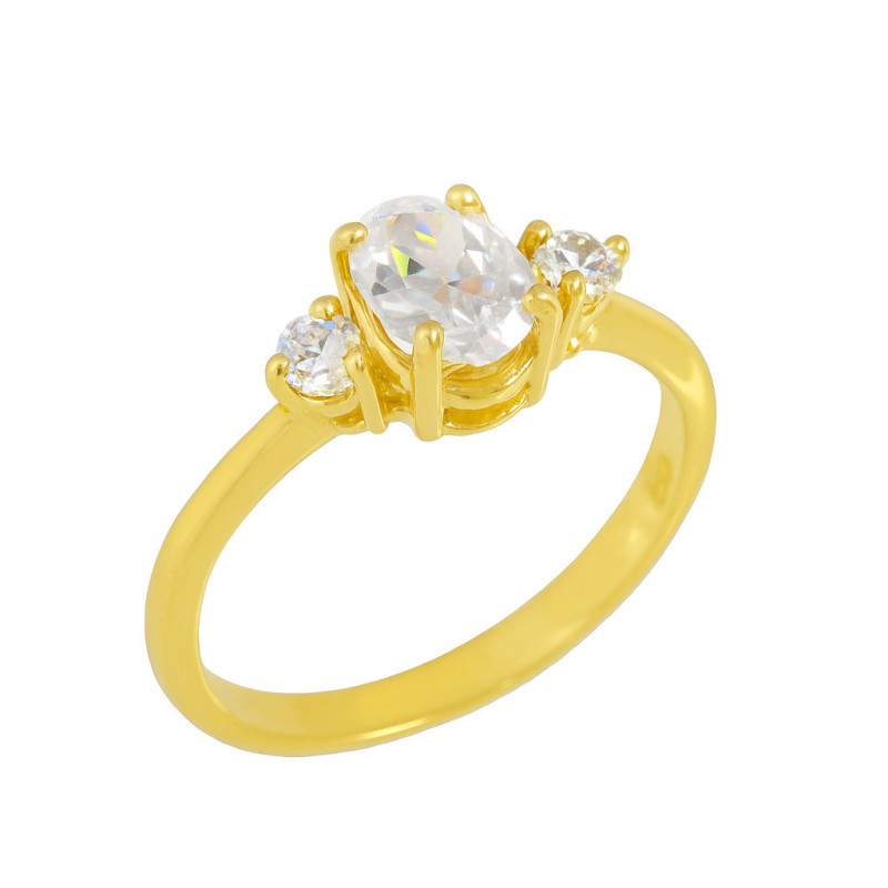 Μονόπετρο από χρυσό 14 καρατίων