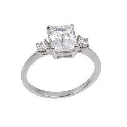 Δαχτυλίδι από Λευκόχρυσο 14 καρατίων