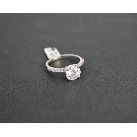 Μονόπετρο από λευκόχρυσο 14 καρατίων