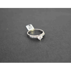 Μονόπετρο από λευκόχρυσο 14 καρατίων