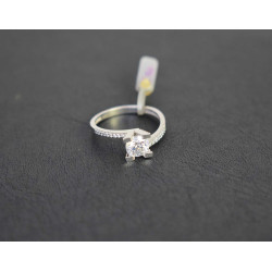 Μονόπετρο από λευκόχρυσο 14 καρατίων