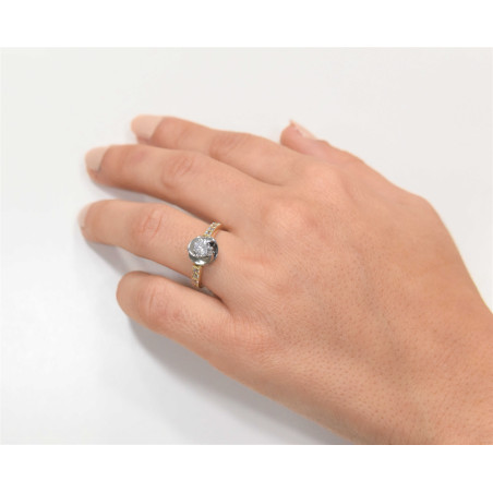 Μονόπετρο από χρυσό 14 καρατίων