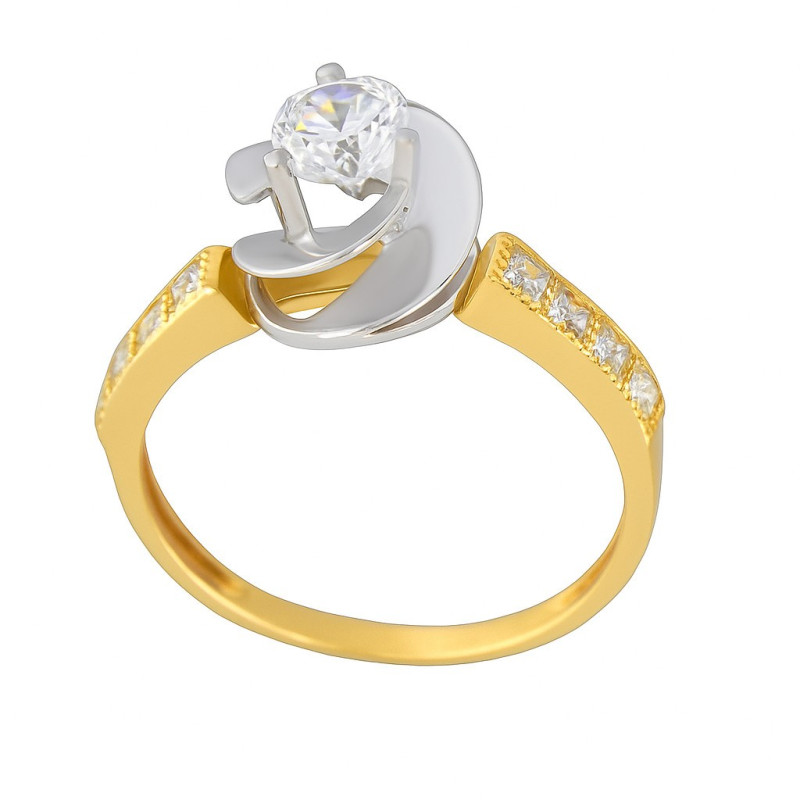 Μονόπετρο από χρυσό 14 καρατίων