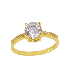 Μονόπετρο από χρυσό 14 καρατίων