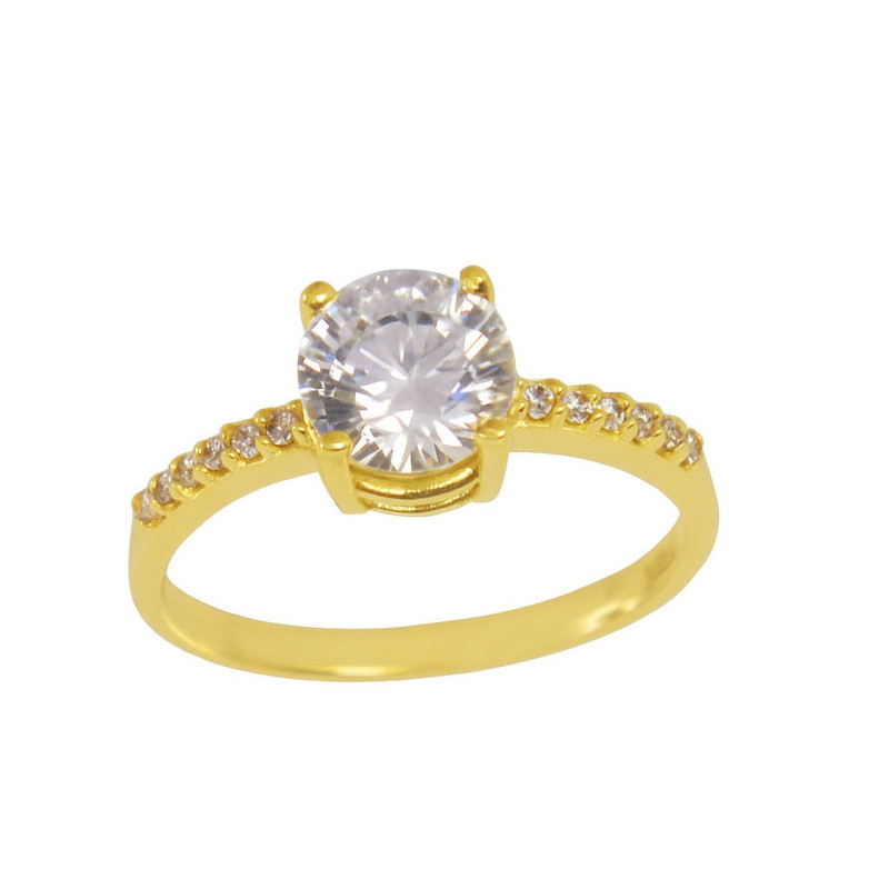 Μονόπετρο από χρυσό 14 καρατίων